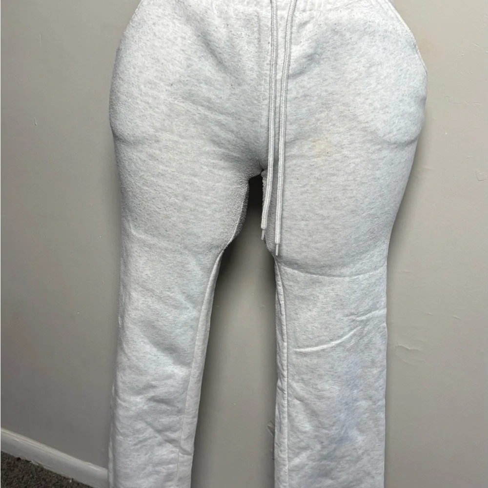 Women's White Track Pants - Picture 2 of 3